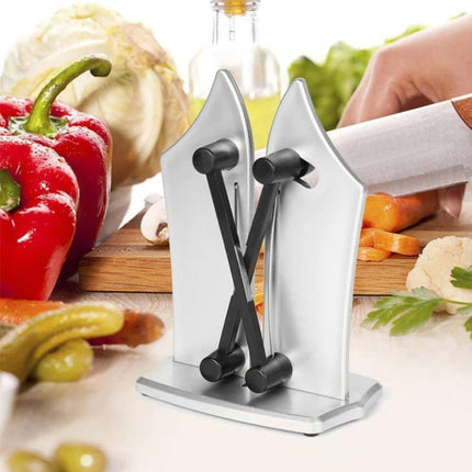 Manual Knife Sharpener with Stable Base for Fast Blade Restoration | Compact Kitchen Tool for Easy Knife Maintenance