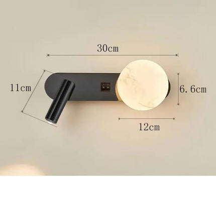 Dual Wall Light with Adjustable Spotlight | Modern Nordic Design for Ambient and Focused Illumination