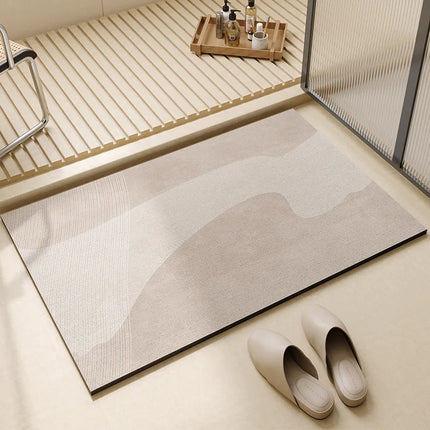 Super Absorbent Quick-Dry Bath Mat with Non-Slip Rubber Base | Elegant Comfort for Clean & Dry Bathrooms