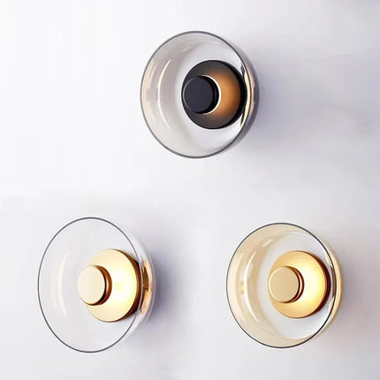 Nordic Glass LED Wall Sconce with Elegant Round Design | Soft Warm Light for Ambient Illumination