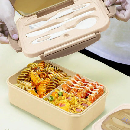Bento Lunch Box with 4 Compartments & Leak-Proof Seal | 1200 ml for Work, School & Travel