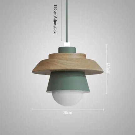 Nordic Wood Pendant Light with Warm Diffused Glow | Playful Macaron Design for Modern Home Decor