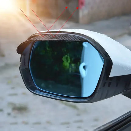 Car Mirror Rain Guard Visor with Peel and Stick Adhesive Backing for Side Mirrors, No Tools Needed to Fit
