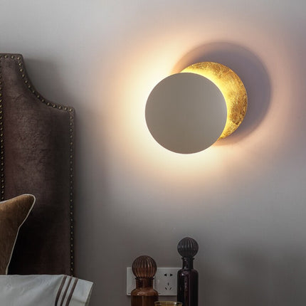 Modern Celestial Wall Light with Overlapping Discs | Artistic LED Sconce for Warm Ambient Illumination