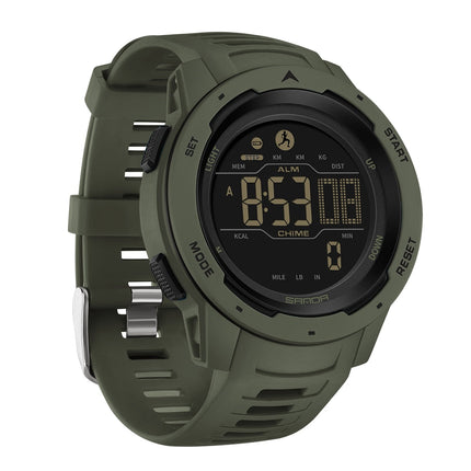 Military Digital Watch with Pedometer, Step Tracker Watch with Rubber Strap – image 5