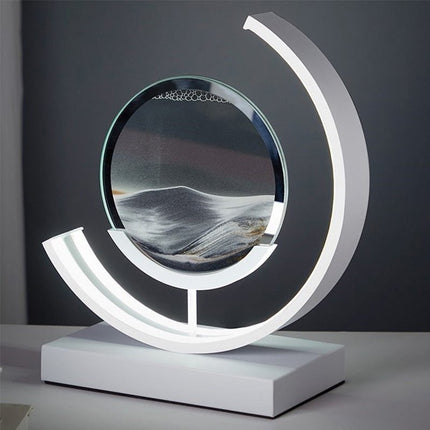 LED Table Lamp with Dynamic 3D Sand Art | 360° Rotation for Mesmerizing Ambient Lighting