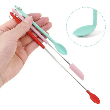 Extendable Bottle Spatula Set with Flexible Head, Long Reach Scraper for Sauce Bottles, Jars and Tubs, 4 Colour Options
