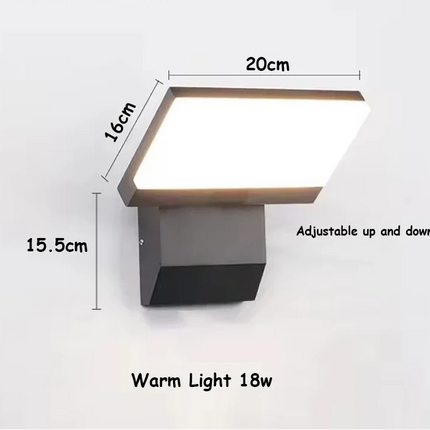 Outdoor Wall Light with Motion Sensor & Adjustable Head | IP65 Waterproof LED for Modern Homes