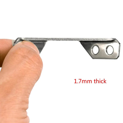 Corner Brace Brackets, Set of 10 Corner Support Braces, 1.7mm Thick Reinforcement for Shelves and Furniture