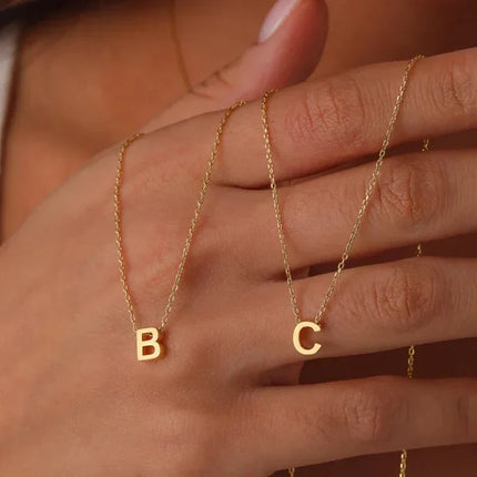 Initial Necklaces for Women, Dainty Gold Initial Necklace
