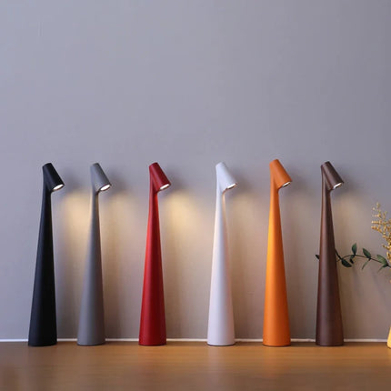 LED Table Lamp with Touch Dimming & USB Rechargeable Battery | Modern Minimalist Lighting for Home Decor