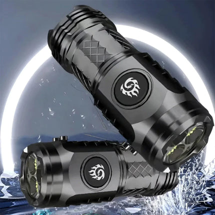 Multi-Mode Tactical LED Flashlight with Adjustable Brightness | Compact Design for Outdoor Adventures