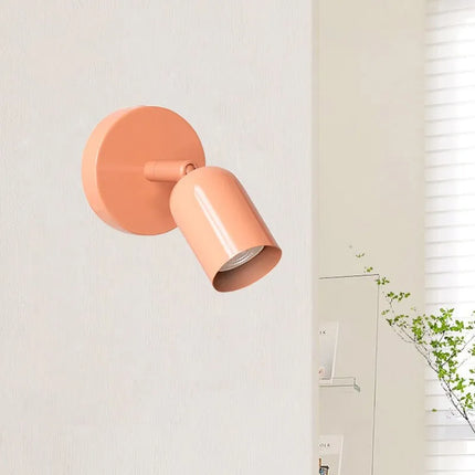 Scandinavian Wall Light with Adjustable Head | Modern Macaron Design for Warm Illumination