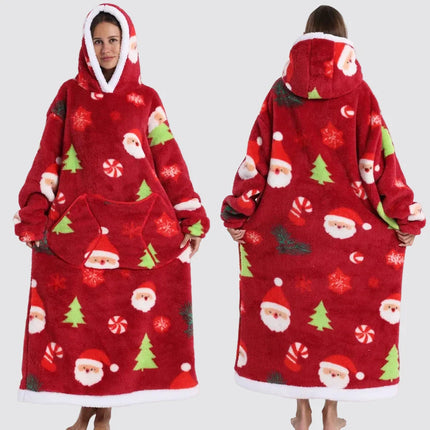 Oversized Blanket Hoodie with Large Hood | Comfortable Wearable Blanket for Home and Outdoor Relaxation