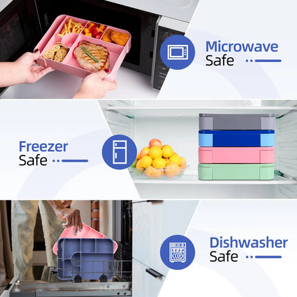 Large Capacity Bento Lunch Box with Leak-Proof Design | 1330ml Portable Meal Container for School and Work