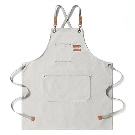 Durable Canvas Kitchen Apron with Adjustable Fit | Unisex Workwear for Chefs and Baristas