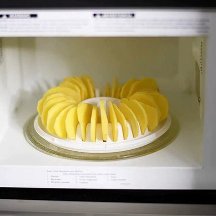 Microwave Potato Chip Maker Tray with Slotted Design for Oil Free Crisps and Homemade Snacks
