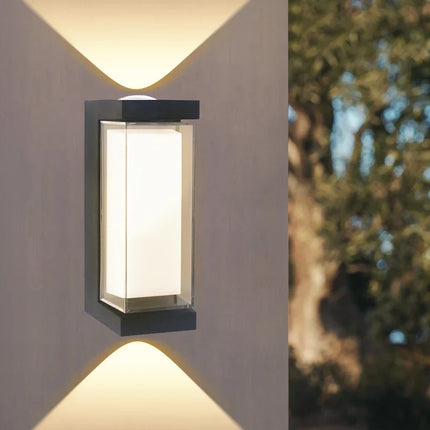 Modern LED Wall Light with Up & Down Lighting | Waterproof Sconce for Indoor and Outdoor Ambience