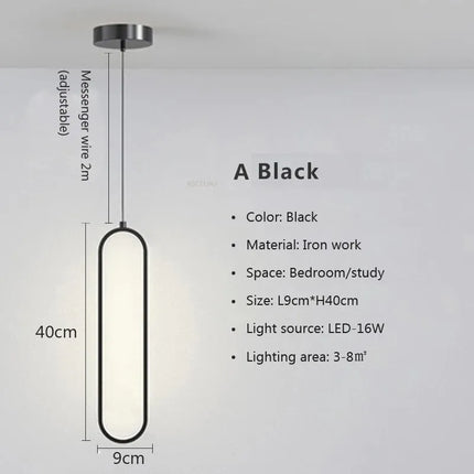 Modern LED Pendant Light with Adjustable Height | Gold or Black Finish for Elegant Home Illumination