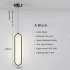 Modern Pendant Light, Gold and Black LED Hanging Lamp for Bedroom, Dining Room Light Fixture for Living Room_08