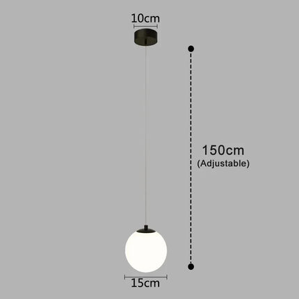 Scandinavian Pendant Light with Opal Glass Globes | Adjustable Ceiling Fixture for Warm Ambient Illumination