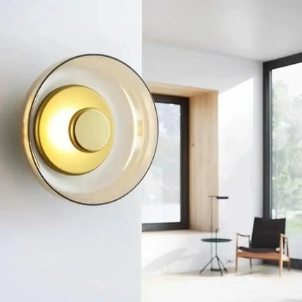 Nordic Glass LED Wall Sconce with Elegant Round Design | Soft Warm Light for Ambient Illumination