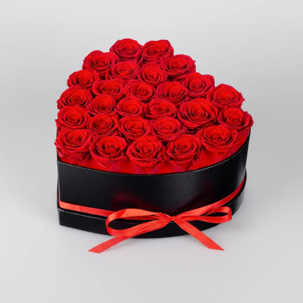 Artificial Flower Rose Box in Heart Shape for Lasting Indoor Decor | Elegant Gift for Mother's Day and Special Occasions