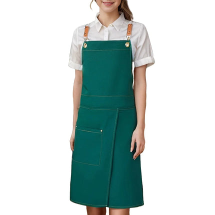 Waterproof Canvas Apron with Split Skirt Design | Multiple Pockets for Comfort in Restaurants and Home Cooking