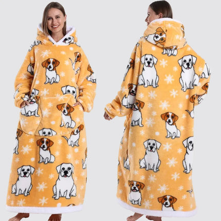 Oversized Blanket Hoodie with Large Hood | Comfortable Wearable Blanket for Home and Outdoor Relaxation