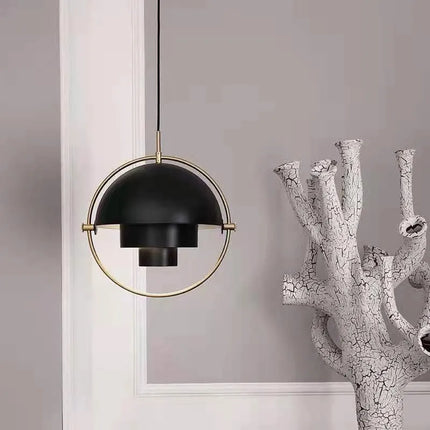 Nordic Pendant Light with Adjustable Height and Sculptural Design | Contemporary Metal Lamp for Elegant Interiors