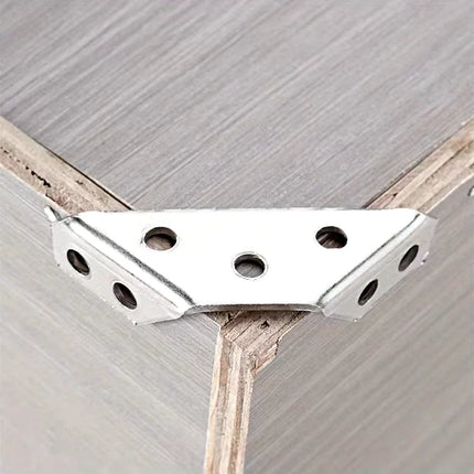 Corner Brace Brackets, Set of 10 Corner Support Braces, 1.7mm Thick Reinforcement for Shelves and Furniture