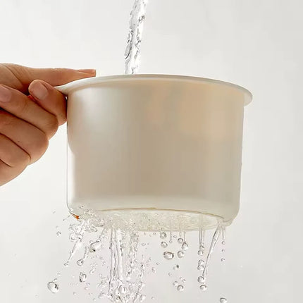 Hanging Sink Strainer Basket for Pasta and Produce, Faucet Mounted Kitchen Colander and Sponge Holder