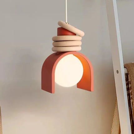 Wabi-Sabi Pendant Light with Adjustable Height | Japanese Minimalist Resin Design for Warm Ambient Lighting