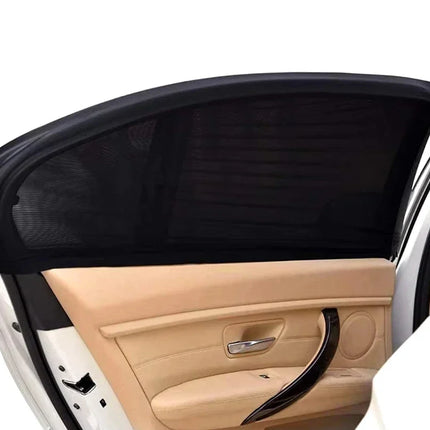 Car Window Shades with Breathable Mesh for Sun, Heat and Insects, Stretchy Slip On Fit for Front or Rear Windows