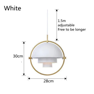 Nordic Pendant Light with Adjustable Height and Sculptural Design | Contemporary Metal Lamp for Elegant Interiors