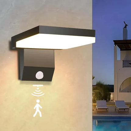 Outdoor Wall Light with Motion Sensor & Adjustable Head | IP65 Waterproof LED for Modern Homes