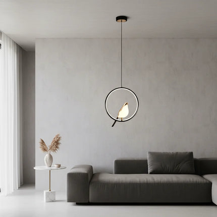 Magpie Pendant Light with Adjustable 31W LED | Nordic Bird Design for Serene Home Illumination