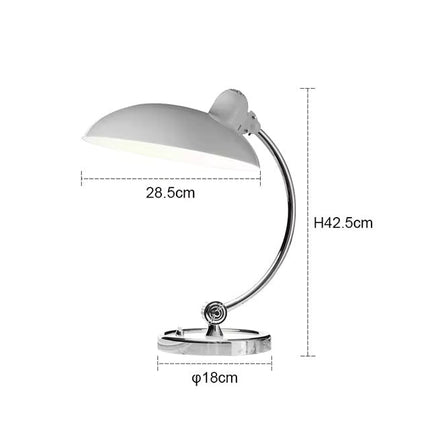 Bauhaus Table Lamp with Curved Metal Design | Scandinavian Style for Ambient Lighting