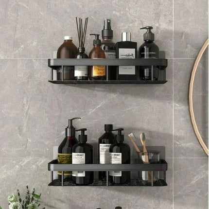 Wall Shelf No Drill, Small Bathroom Storage Organizer – image 28