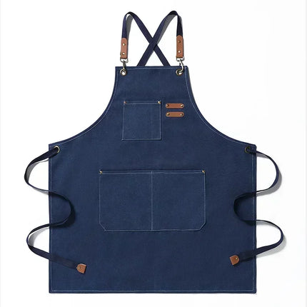 Durable Canvas Kitchen Apron with Adjustable Fit | Unisex Workwear for Chefs and Baristas