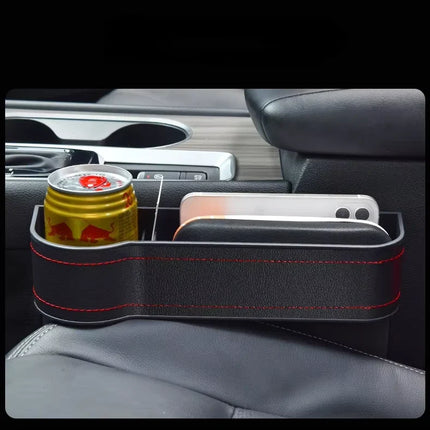 Car Seat Gap Filler Organizer with Cup Holder and Phone Pocket, Left, Right or 2 Pack Pair, 4 Colour Options