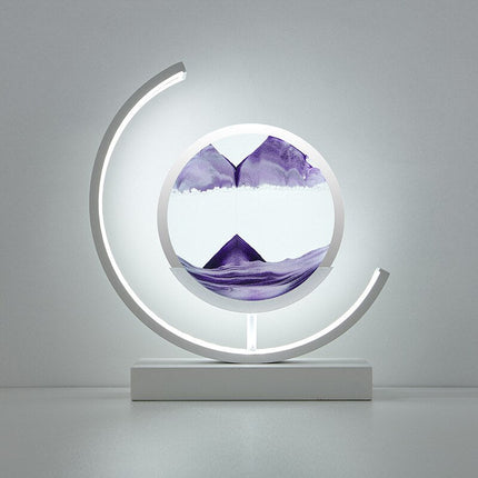 LED Table Lamp with Dynamic 3D Sand Art | 360° Rotation for Mesmerizing Ambient Lighting