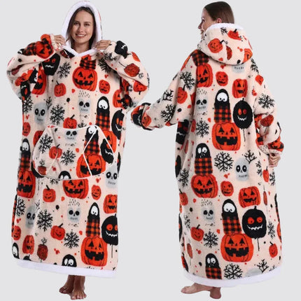 Oversized Blanket Hoodie with Large Hood | Comfortable Wearable Blanket for Home and Outdoor Relaxation