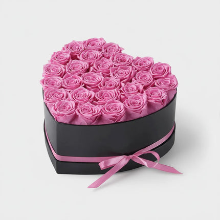 Artificial Flower Rose Box in Heart Shape for Lasting Indoor Decor | Elegant Gift for Mother's Day and Special Occasions