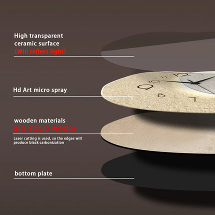 Silent Quartz Wall Clock with Modern Decorative Design | Stylish Timepiece for Living Rooms and Bedrooms