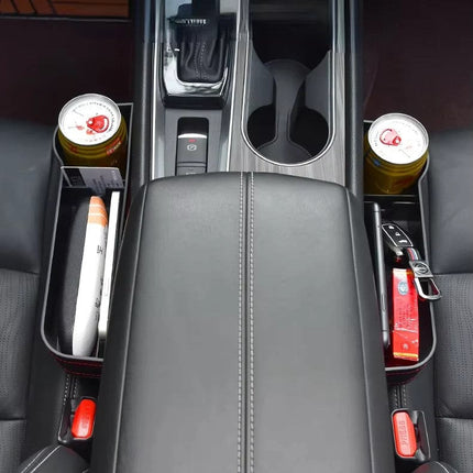 Car Seat Gap Filler Organizer with Cup Holder and Phone Pocket, Left, Right or 2 Pack Pair, 4 Colour Options