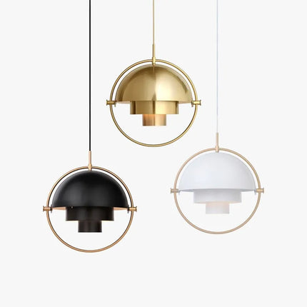 Nordic Pendant Light with Adjustable Height and Sculptural Design | Contemporary Metal Lamp for Elegant Interiors