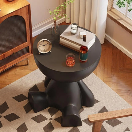 Bear-Shaped Side Table with Hidden Storage | Cute Modern Coffee Table for Living Room and Bedroom
