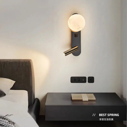Dual Wall Light with Adjustable Spotlight | Modern Nordic Design for Ambient and Focused Illumination