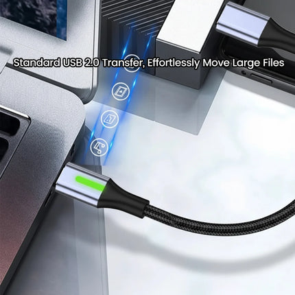 External Hard Drive Portable SSD USB C Cable with Fast Charging 6A | Durable Braided Design for Quick Data Transfer